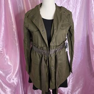 Simply Vera Vera Wang Khaki Utility Jacket with Belt